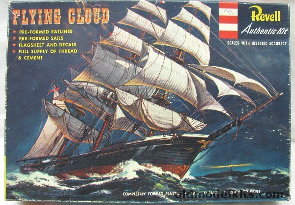 Revell 1/232 Flying Cloud Clipper with Sails - 'S' Issue, H344-298 plastic model kit